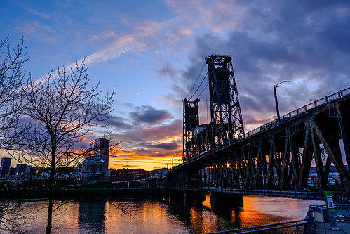 Sunset at the Steel Bridge